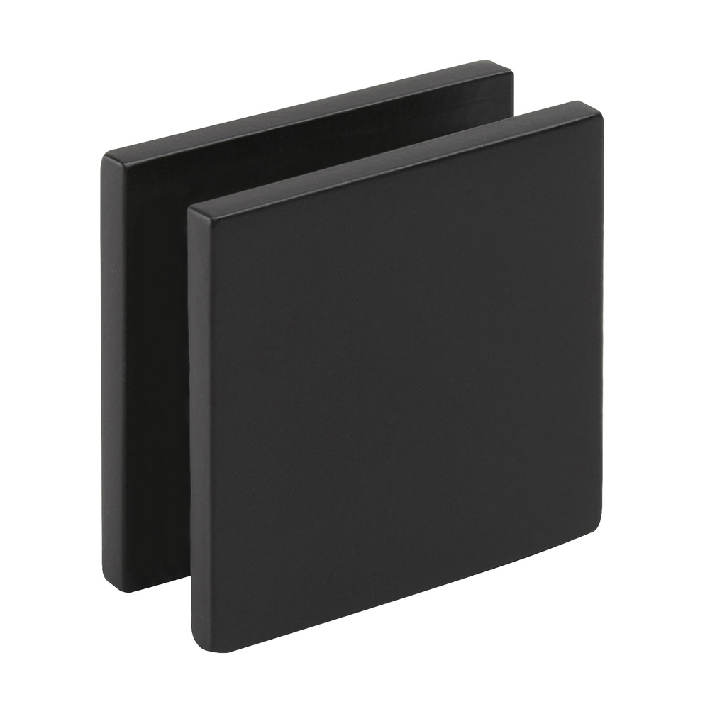 1 pièce de fixation pour volume fixe verre ép: 8 et 10 et 12 mm - Laqué noir velours