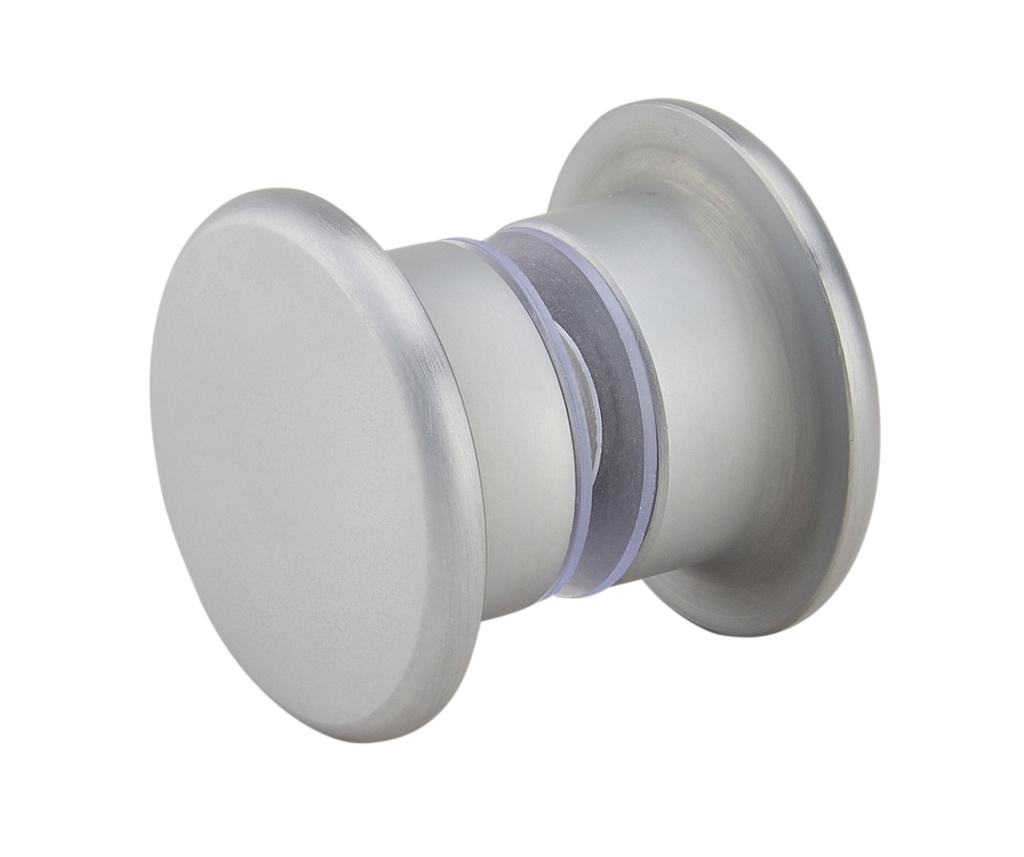 1 bouton double épaulé diam:40mm - Chromé mat
