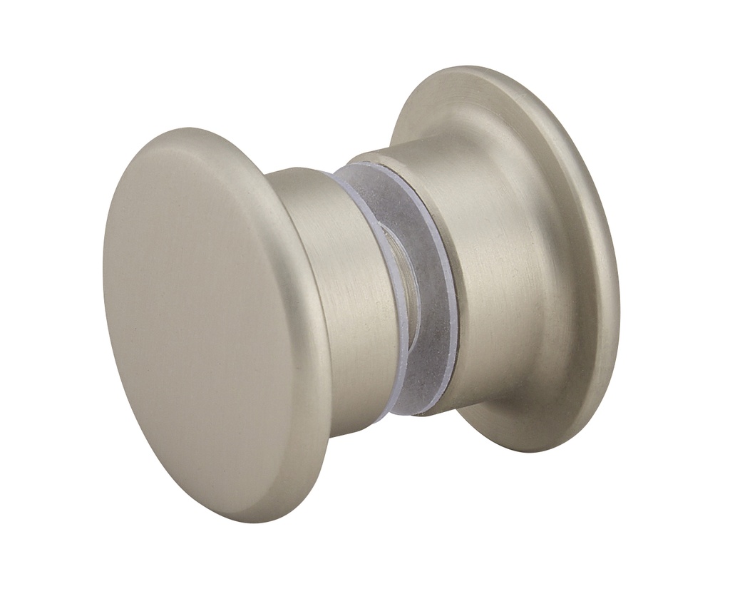 1 bouton double épaulé diam:40mm - Effet inox