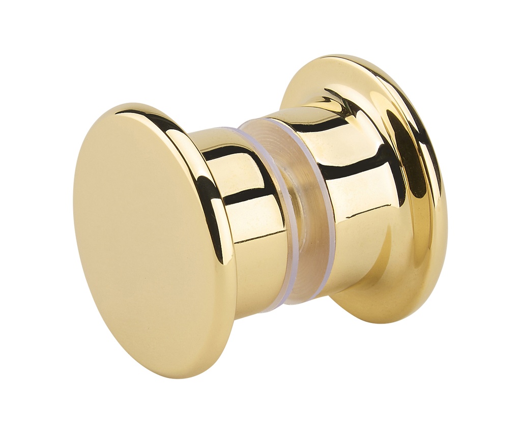 1 bouton double épaulé diam:40mm - Doré