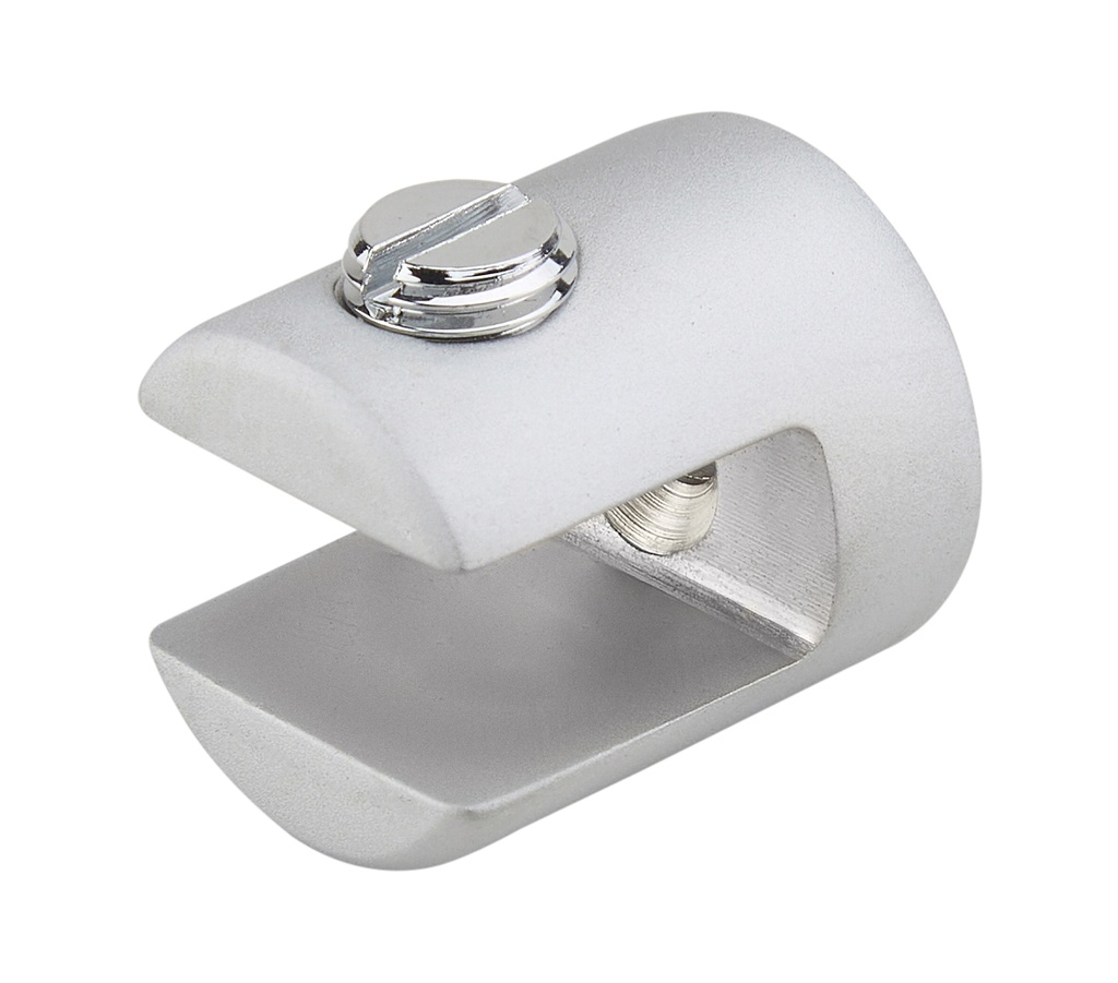 4 taquets simples diam:20mm fixation murale - Chromé mat