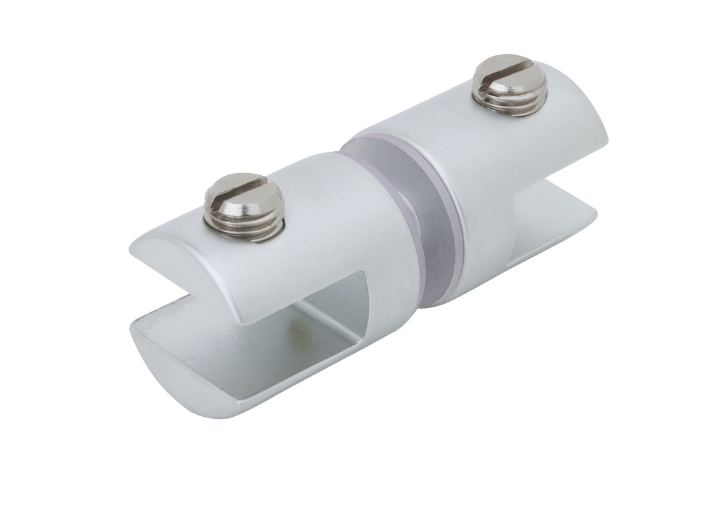 2 taquets doubles diam:20mm - Chromé mat