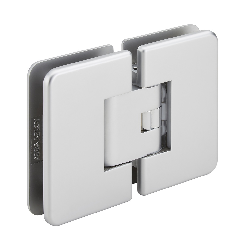 [3562.31.0RCV] 1 charnière double Mélora réglable verre 8/10 et 12mm avec cache vis - Chromé mat