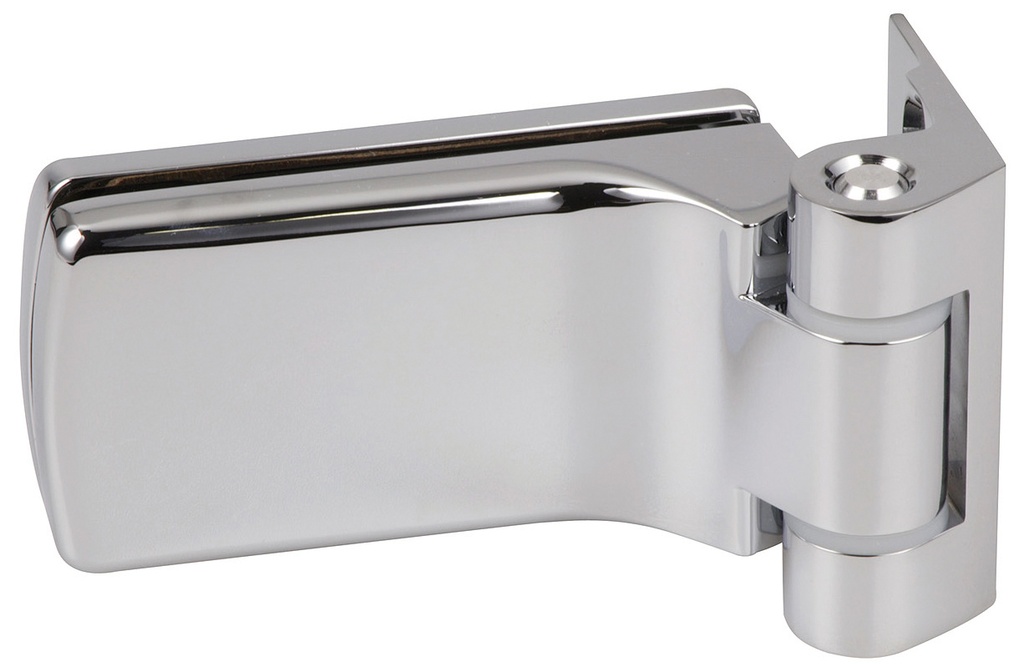 [4202.30.0] 1 paumelle +fiche multifeuillure Bastille pour verre ép:8/10mm entr'axe 45mm - Chromé brillant