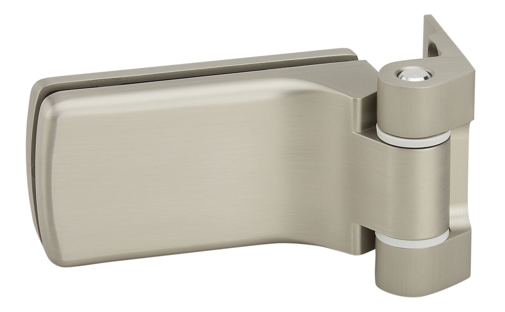 1 paumelle +fiche multifeuillure Bastille pour verre ép: 12 mm entr'axe 45mm - Effet inox