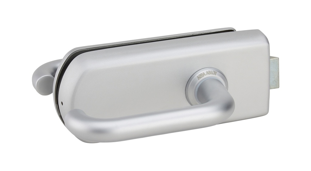 [4501.31.0] Serrure de milieu Bastille bec de cane et béquilles pour verre 8/10/12mm - Chromé mat