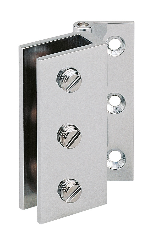 2 charnières simples 60x32mm - Chromé brillant