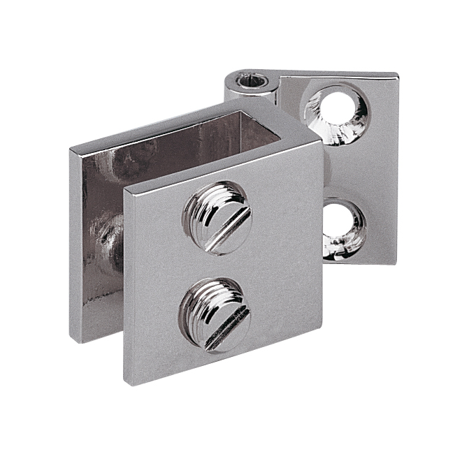 2 charnières simples 25x32mm - Chromé brillant