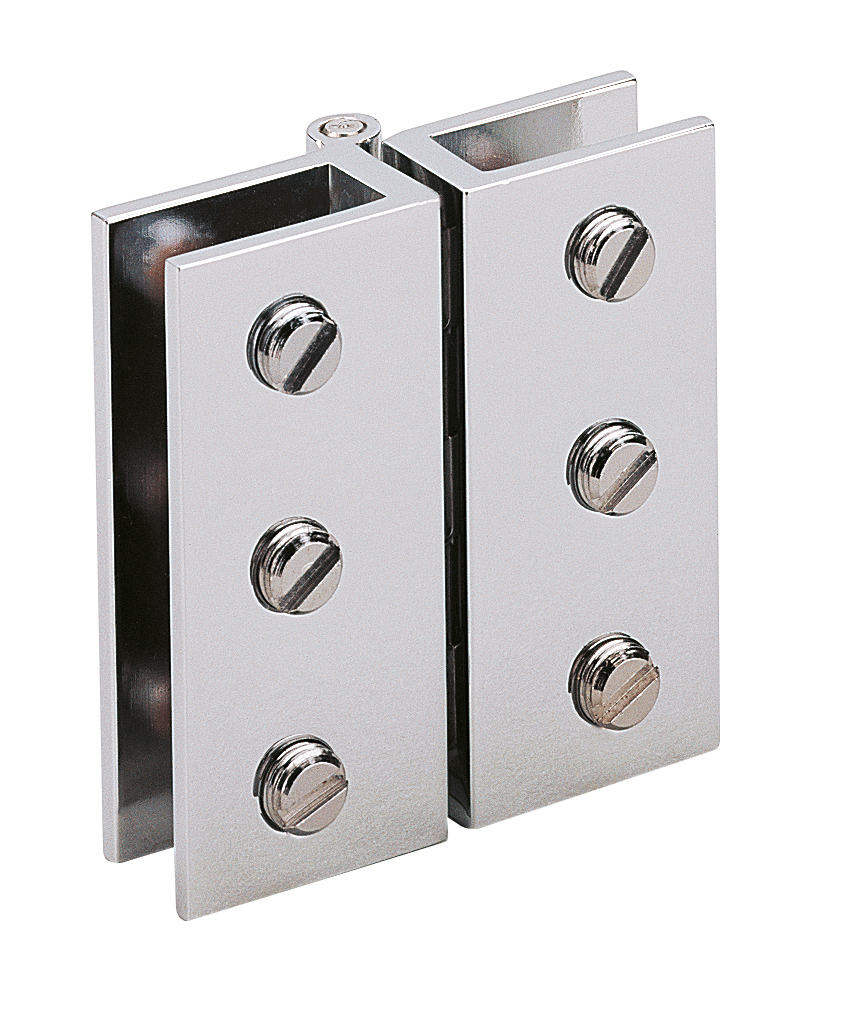 1 charnière double 60x56mm - Chromé brillant