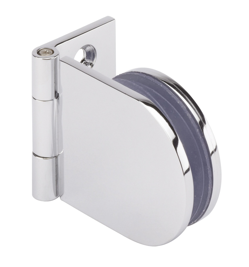 2 Charnières simples arrondies 40 x 54mm - Chromé brillant