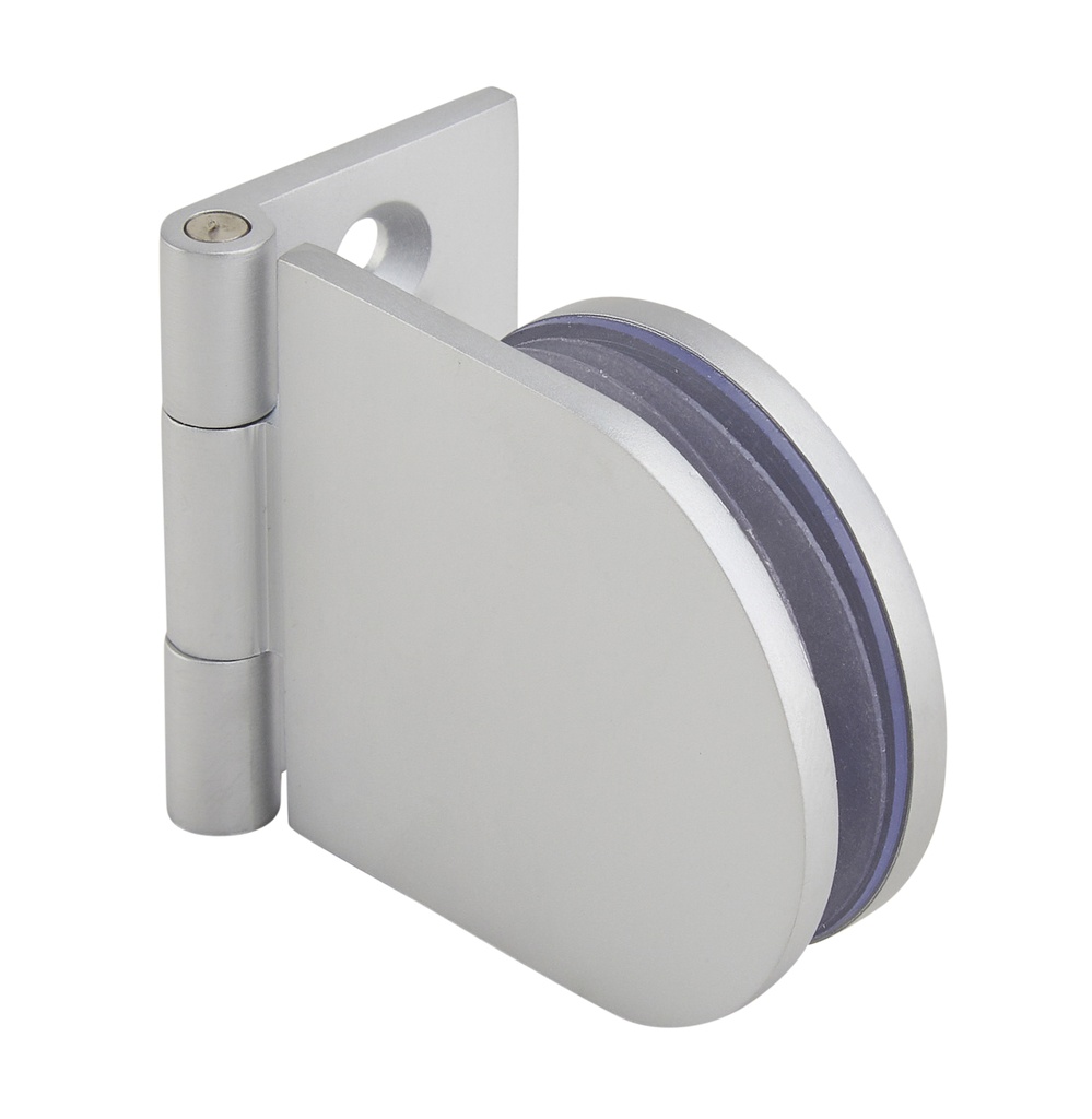 2 Charnières simples arrondies 40 x 54mm - Chromé mat