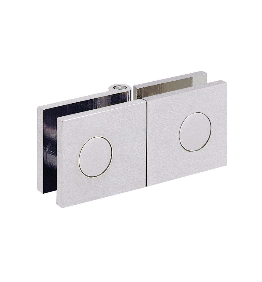 2 charnières doubles 25x60mm - Chromé mat