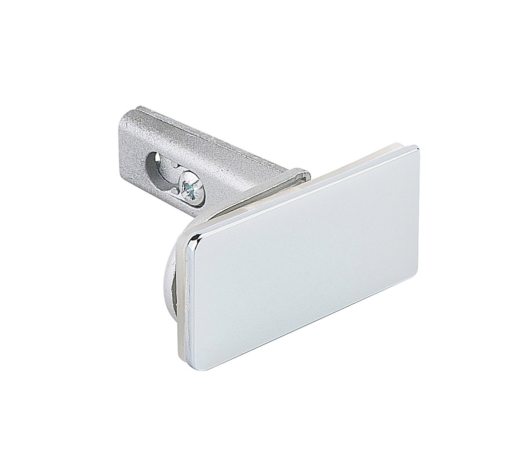 2 charnières simples rectangulaires 30x60mm avec blocage - Chromé brillant