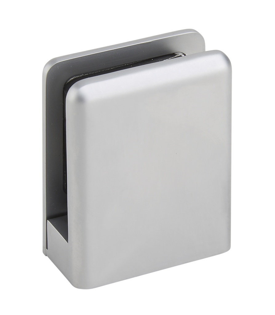 1 pince de milieu à talon 50x40mm verre ép :8 - 8,8 - 10mm - Chromé mat