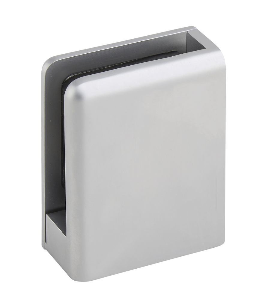 1 pince à talon gauche 50x40mm verre ép: 8 - 8,8 - 10mm - Chromé mat