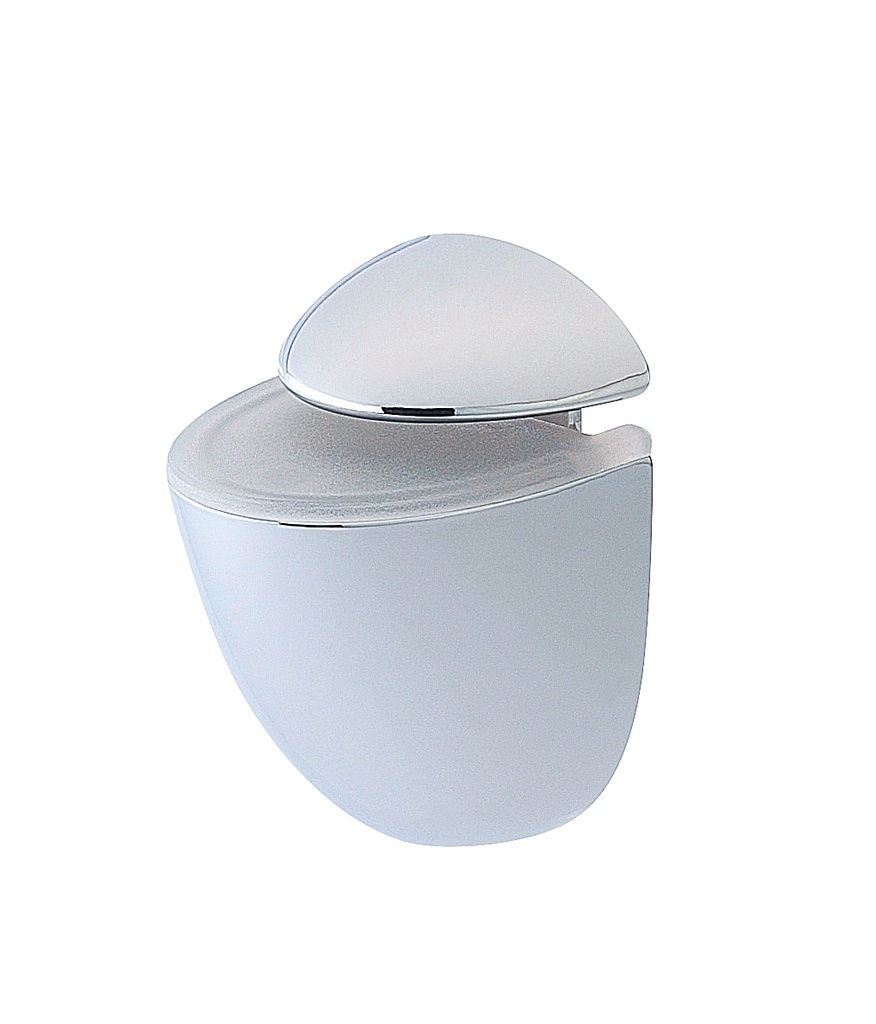 2 supports réglables pour tablette en verre ép: 5 à 25mm - Chromé brillant