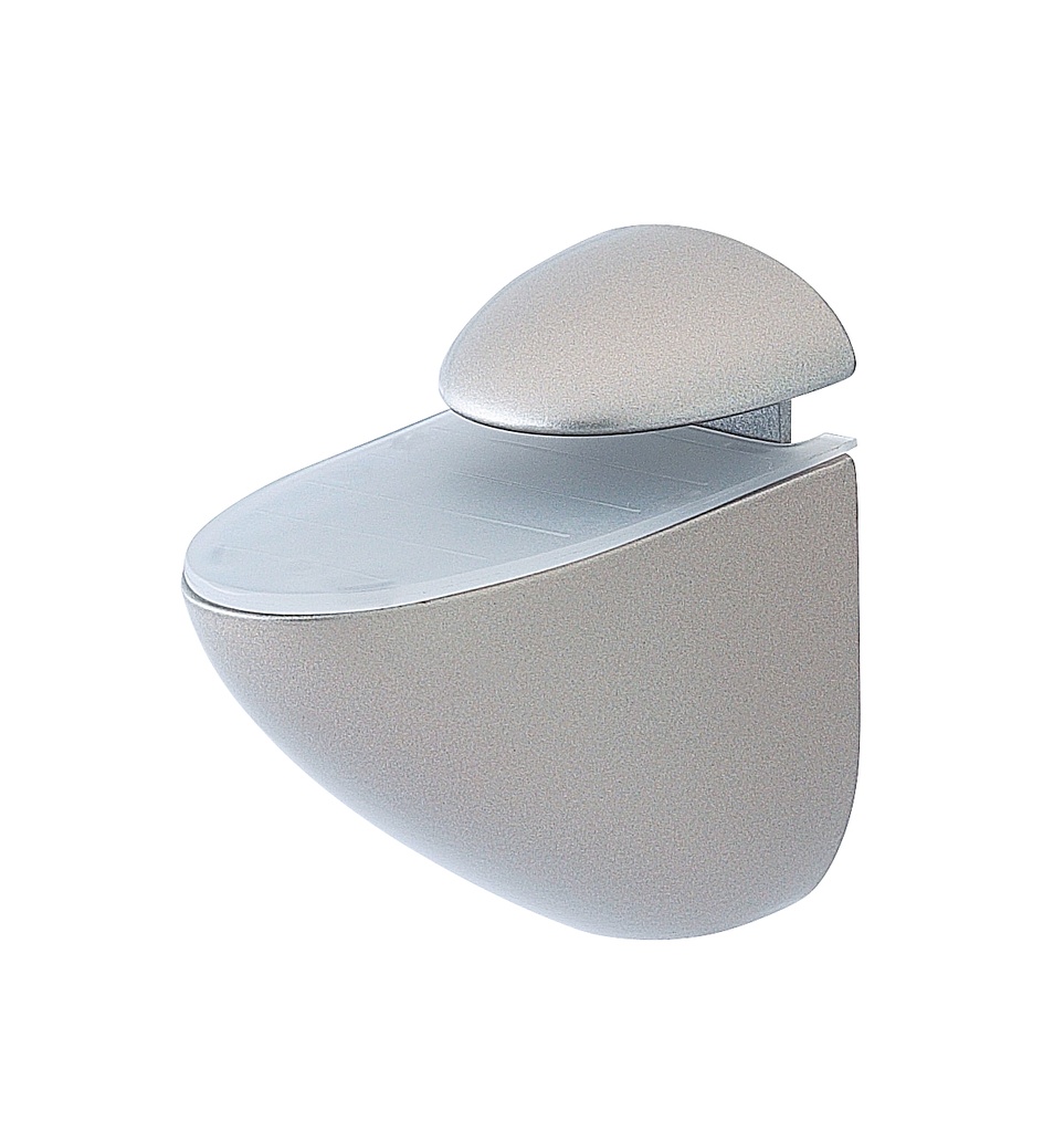 2 supports réglables pour tablette en verre ép: 6 à 35mm - Chromé brillant