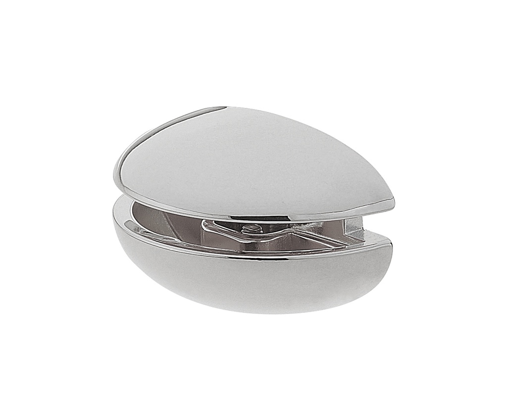 2 supports réglables pour tablette en verre ép: 5 à 16mm - Chromé brillant