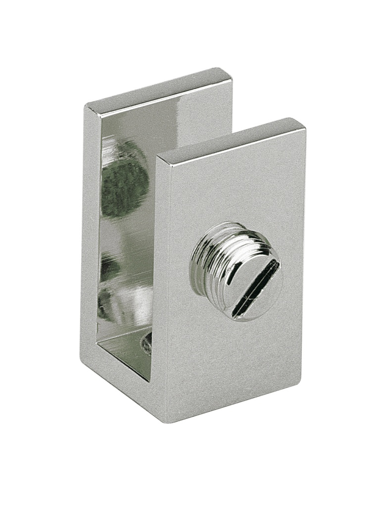 10 pinces fixes à visser 27x16mm - Chromé brillant