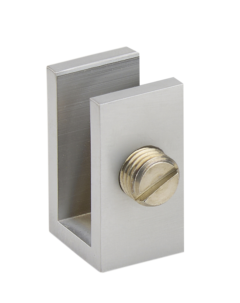 10 pinces fixes à visser 27x16mm - Chromé mat
