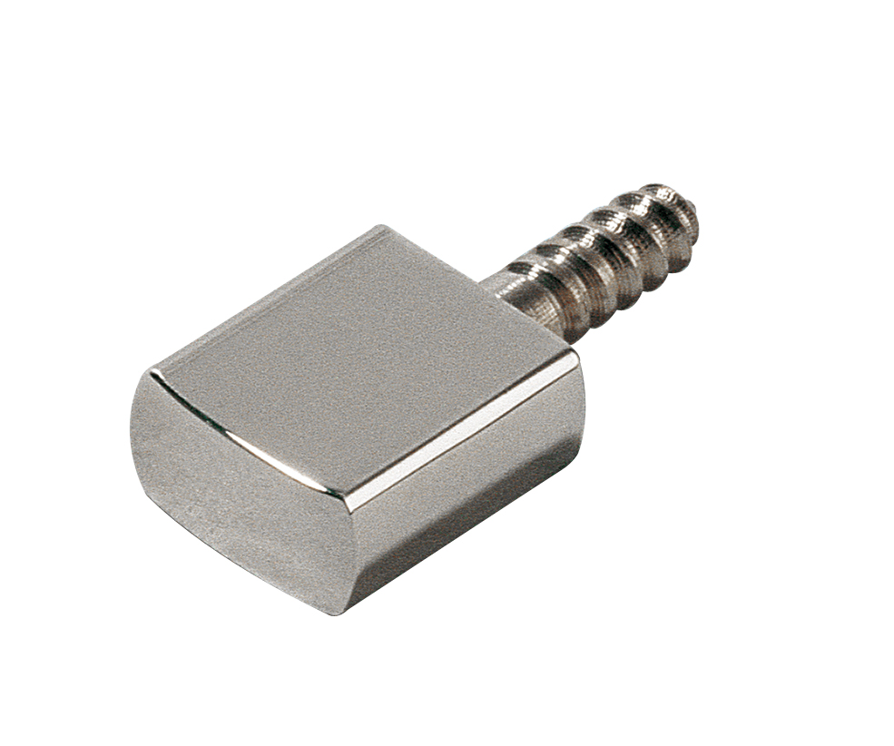 10 taquets de bibliothèque 14x12mm - Chromé brillant