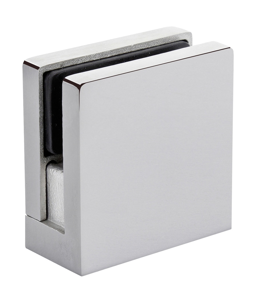 1 pince de fixation carrée 54 x 55mm verre ép: 8 et 10mm - Inox poli