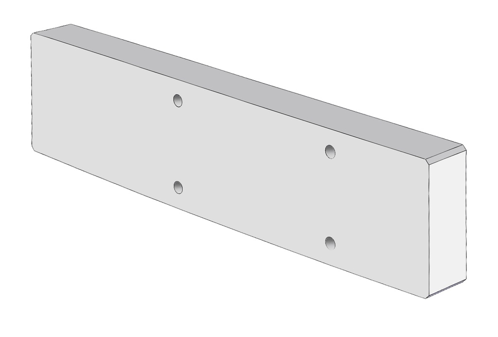 Cale de compensation ép. 25mm Ral 9006 pour DC500 - Laqué argent
