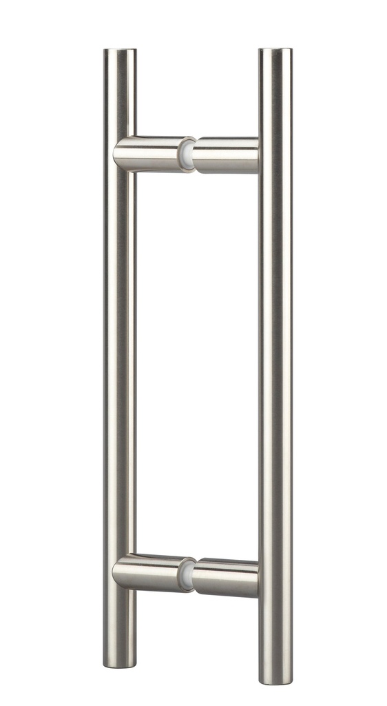 Paire de poignées diam. 20 mm entr´axe 200 mm, longueur totale 300 mm - Inox brossé