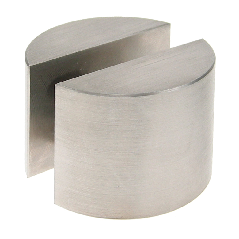 Pièce de fixation Cilindric® pour panneaux fixe. hauteur 35 mm - Inox brossé