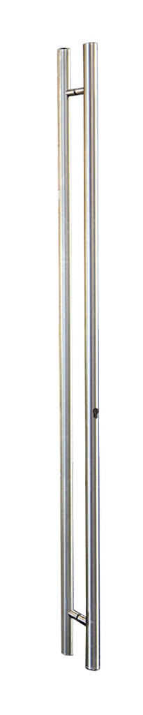 Paire de poignées Cilindric® ht < 2200 mm : cylindre 1 côté - Inox brossé