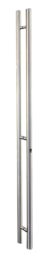 Paire de poignées Cilindric® ht 2200 à 3000 mm : cylindre 1 côté - Inox brossé