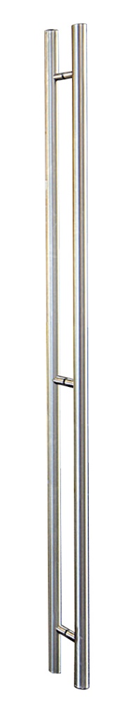 Paire de poignées Cilindric® ht 2200 à 3000 mm : sans cylindre - Inox brossé