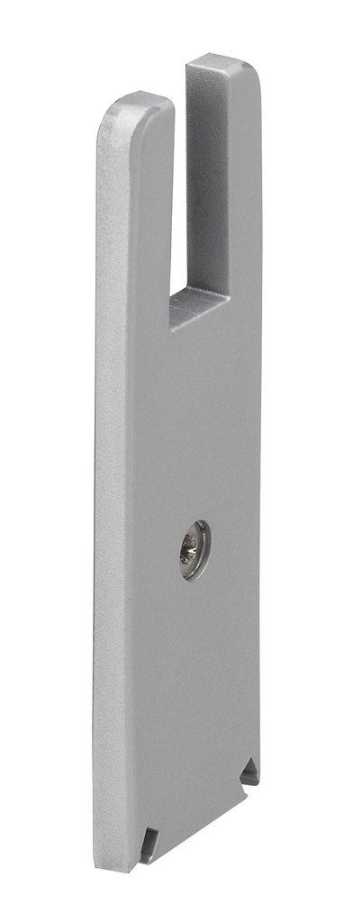 Embout avec vis pour plinthe serie FRP - Argent métallisé