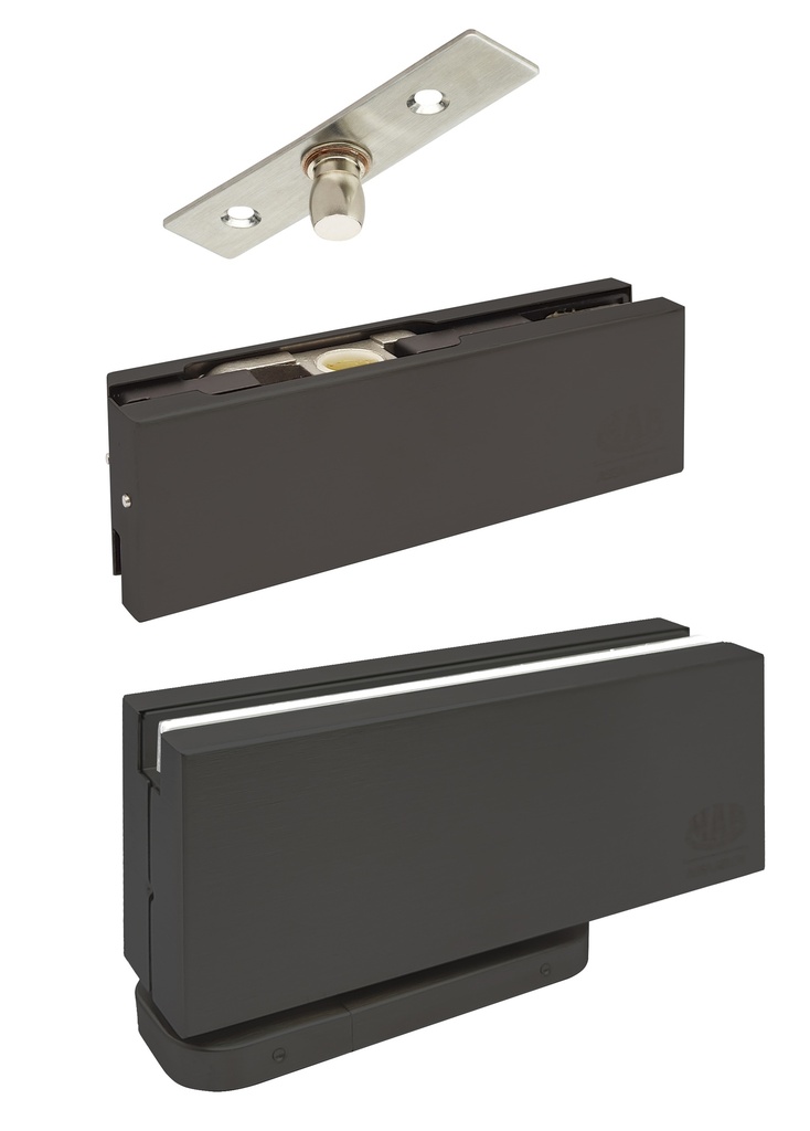 [MEHH300K-90-MBL] Kit pour porte avec penture basse hydraulique - Noir mat