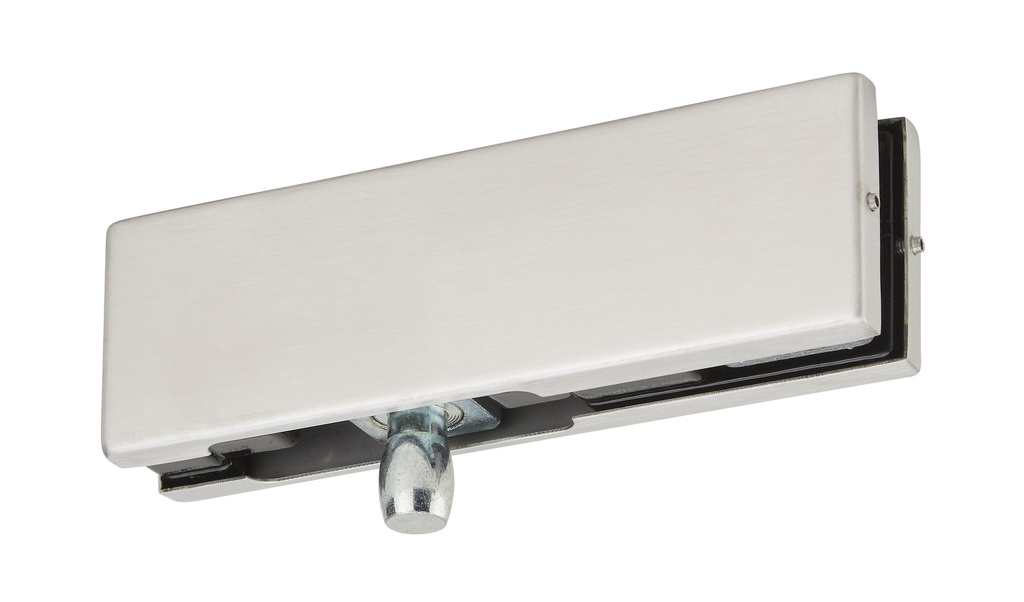 Contre-sabot d´imposte à visser (côté penture) tige filetée et cheville - Inox brossé