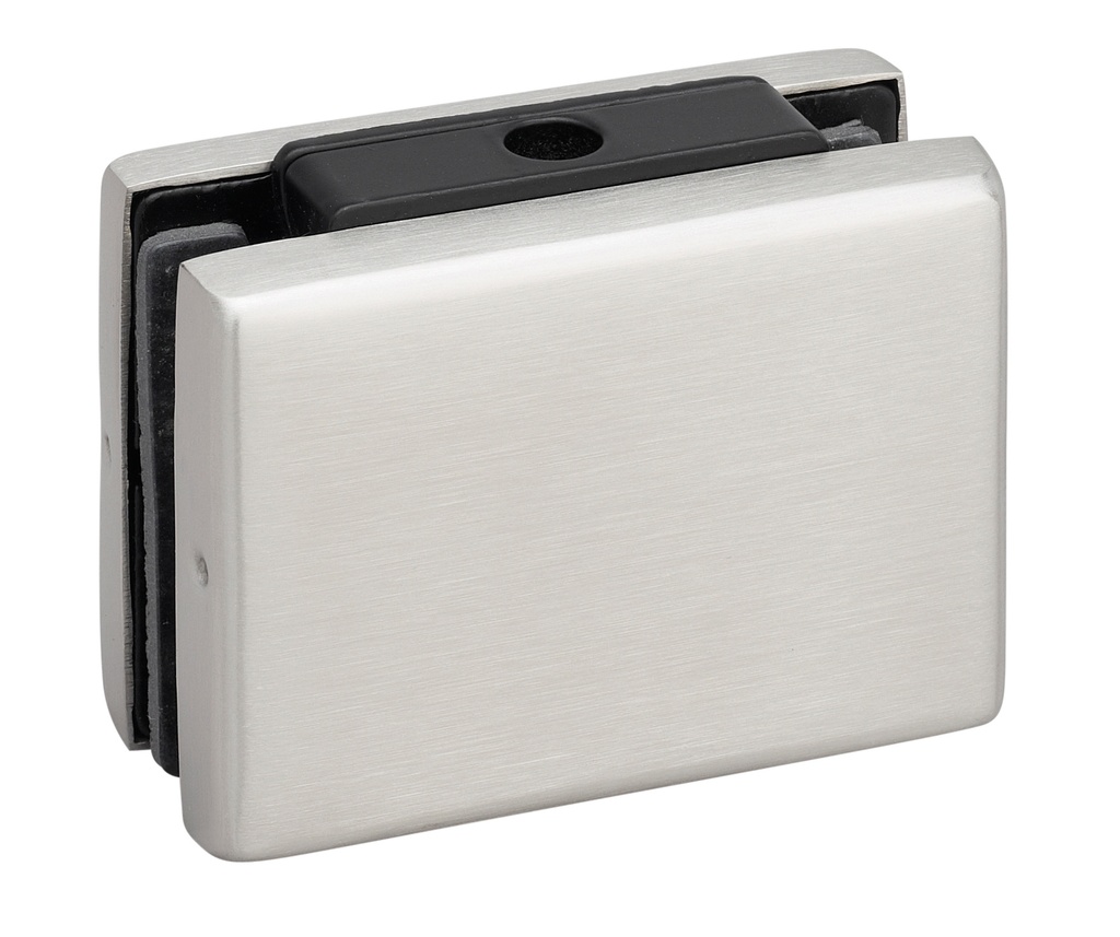 Attache pour glaces fixes à 1 vis - Inox brossé
