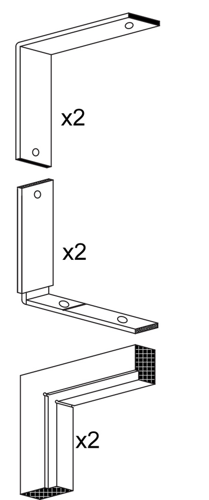 Kit de fixation d'angle pour profil PS01 DoorFrame - 