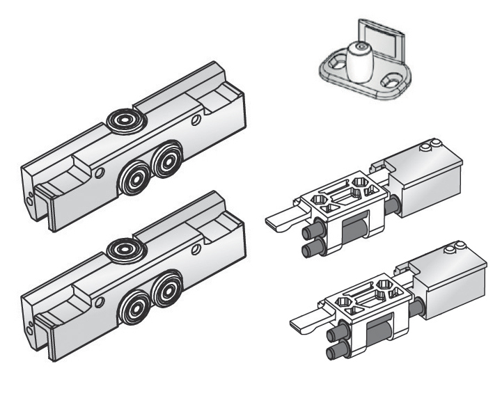 2 chariots+1 guide+2 butées et sans embout Slice - 