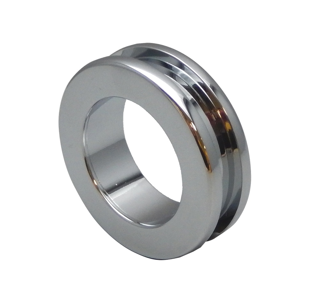 Anneau ouvert Ø 55 mm pour verre épaisseur 8-10-12 mm - Chromé brillant
