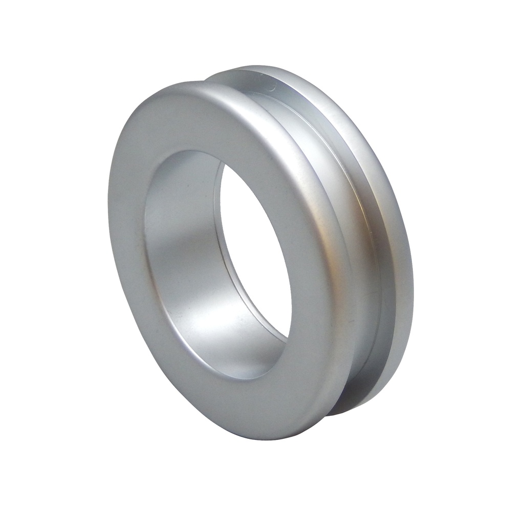 Anneau ouvert Ø 55 mm pour verre épaisseur 8-10-12 mm - Chromé mat