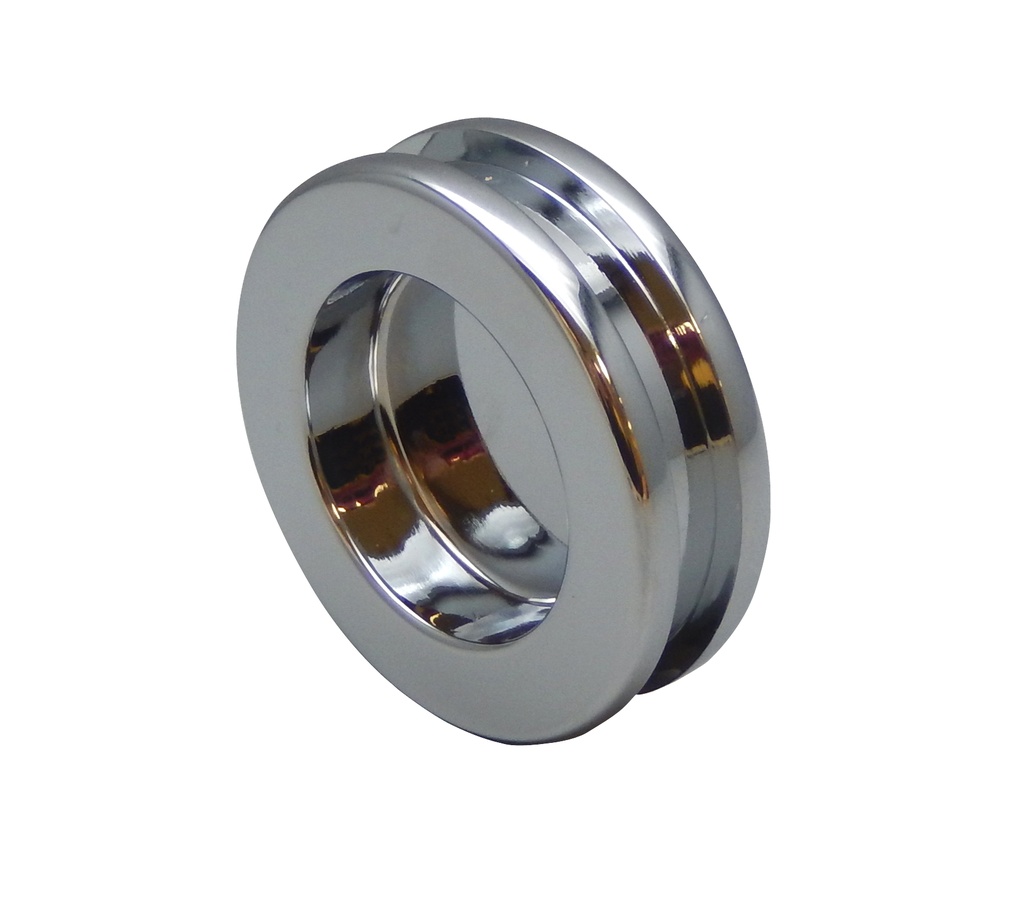 Anneau plein Ø 55 mm pour verre épaisseur 8-10-12 mm - Chromé brillant