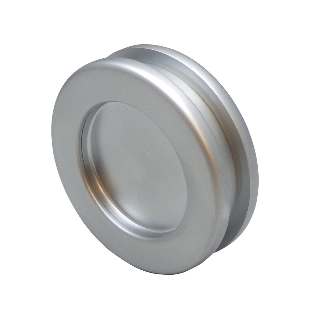 Anneau plein Ø 55 mm pour verre épaisseur 8-10-12 mm - Chromé mat