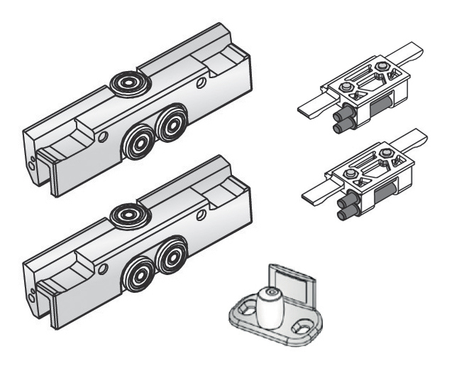 2 chariots+1 guide+2 butées et sans embout Slice - 