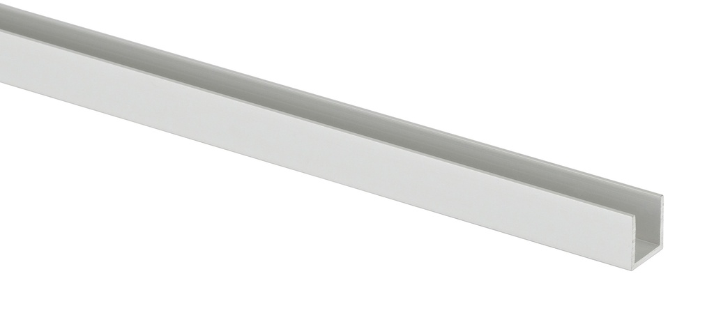 Profil U15x15x15x2  (le mètre) - Alu anodisé argent brossé