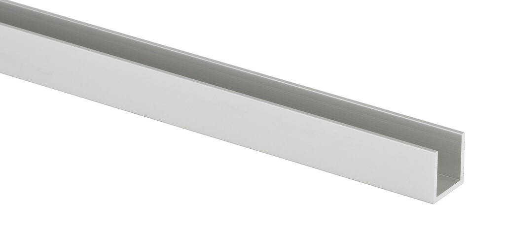 Profil U 20x20x20x2mm (le mètre) - Alu anodisé argent brossé