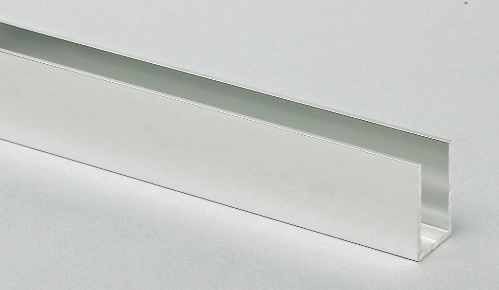 [U302030.12] Profil U 30x20x30x2 mm (le mètre) - Alu anodisé argent brossé