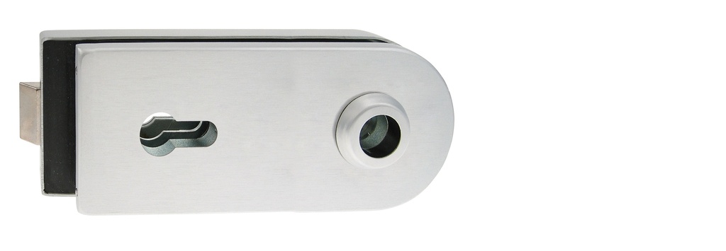 [V310.12] Serrure de milieu Lumira pour cylindre (V017) et pour boutons ou béquilles - Alu anodisé argent brossé