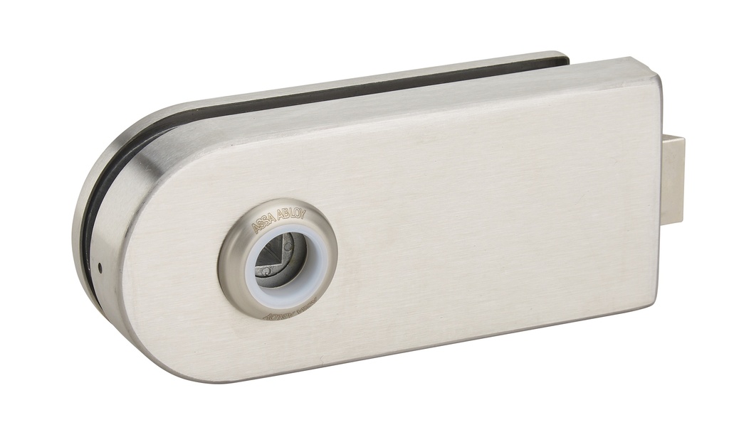 Serrure de milieu Lumira pour boutons ou béquilles (montage arrière) - Inox brossé