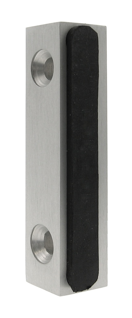 Butée pour serrure de milieu - Alu anodisé argent brossé