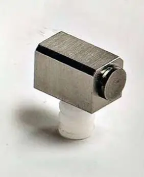 Aimant bois/verre simple à collage UV, B11 H18 L11.5   Inox (CNC)